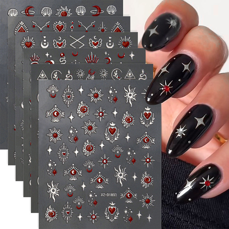 Valentine's Day Love Glue Manicure Sticker Star Moon Love Glue Self-adhesive Valentine's Day Girl Nail Decorative Sticker Valentine's Day Love Glue Manicure Sticker Star Moon Love Glue Self-adhesive Valentine's Day Girl Nail Decorative Sticker