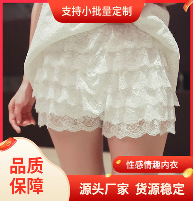 新款蕾丝外穿打底裤热裤防走光裤大码蕾丝裙裤外贸欧美女士裤|ms