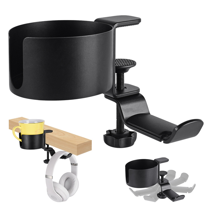 Cross-border new table 360-degree rotating metal earphone holder multifunctional non-perforated earphone Cup storage rack Cross-border new table 360-degree rotating metal earphone holder multifunctional non-perforated earphone Cup storage rack