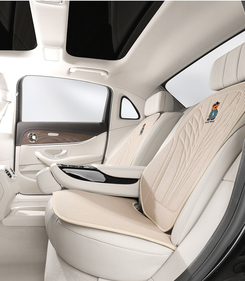 Car Seat Cushion, Suitable for All Seasons, Light Luxury and High-End Feel, Single Driver's Seat Cushion Cover, Cartoon Design