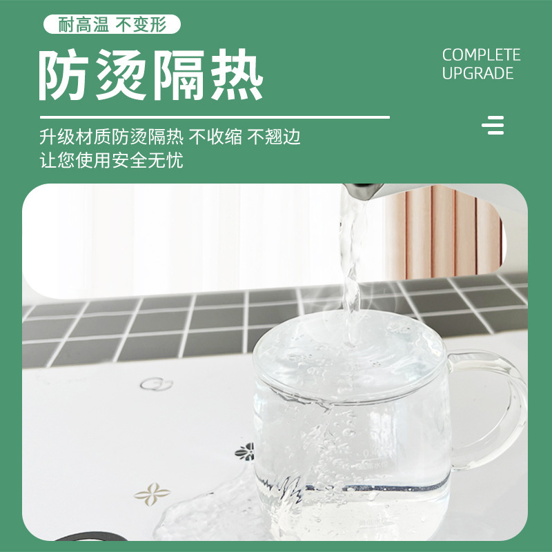 圆形折叠桌垫透明软玻璃免洗防油防水耐高温防烫PVC圆形餐桌垫子|undefined