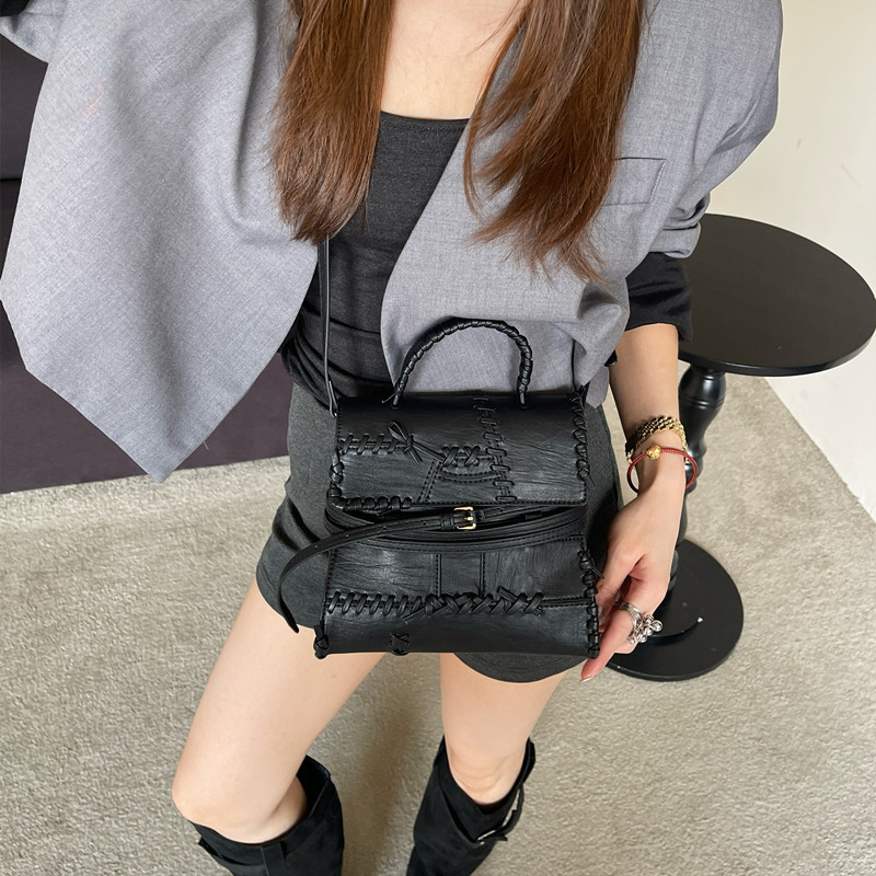 小众设计高质感手工编织绑带包女2025新款时尚百搭凯莉手提斜挎包|undefined