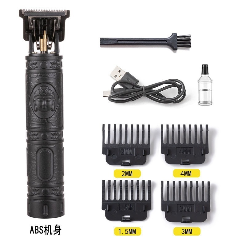 クロスボーダーt9理髪器散髪電動バリカンヘッド電気バリカンヘッドカミソリ充電式彫刻剃刀|undefined