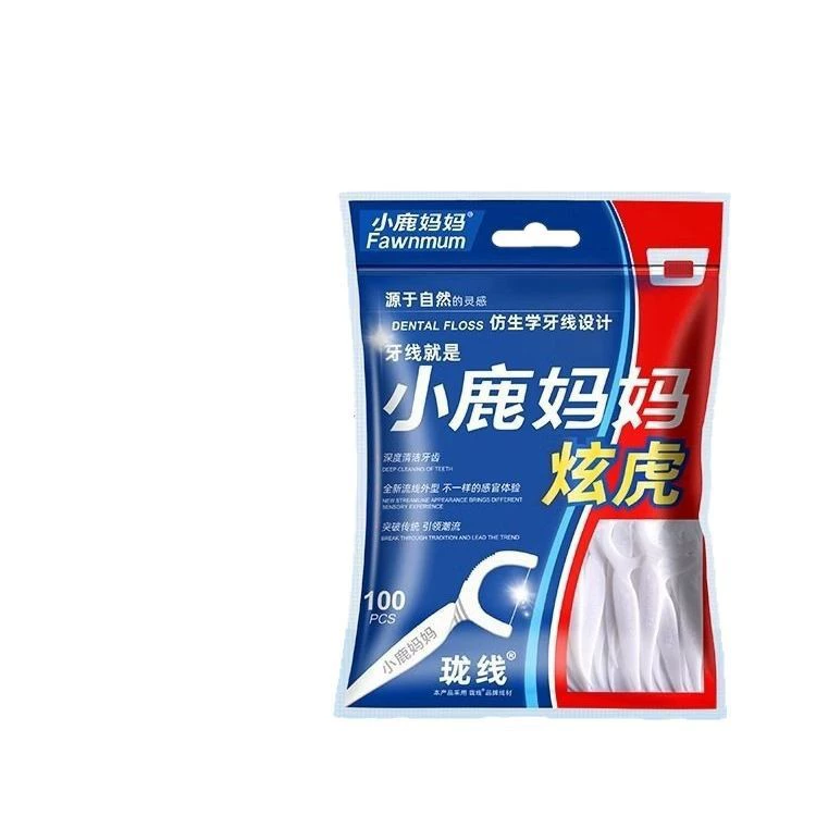 Маленькая олень мама зубная нить Семейная зубочистка проволока Ультра тонкая зубная проволока