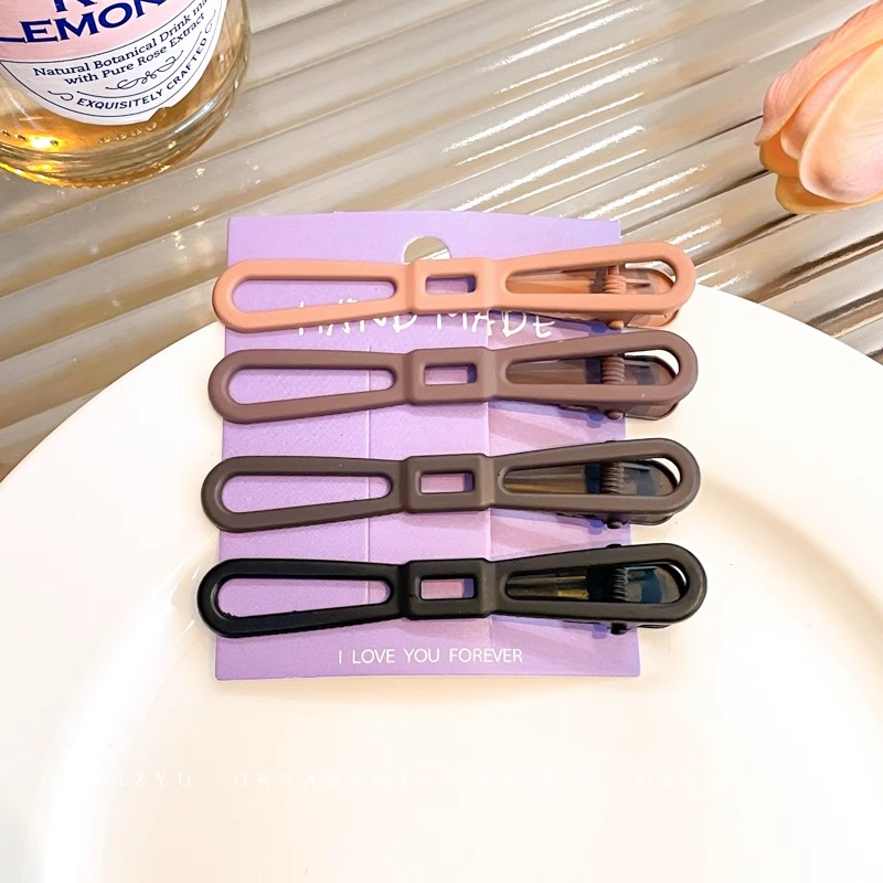 Clip de una palabra de color caramelo, clip para el cabello con flequillo, tocado femenino 2025 nuevo clip bb, horquilla lateral, clip lateral para el cabello roto, clip lateral