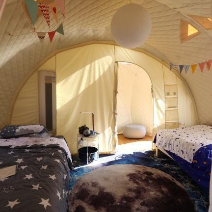 Tienda móvil al aire libre B & B Star Room Hotel Red Camp Vacaciones Carpa semipermanente Gran espacio al aire libre