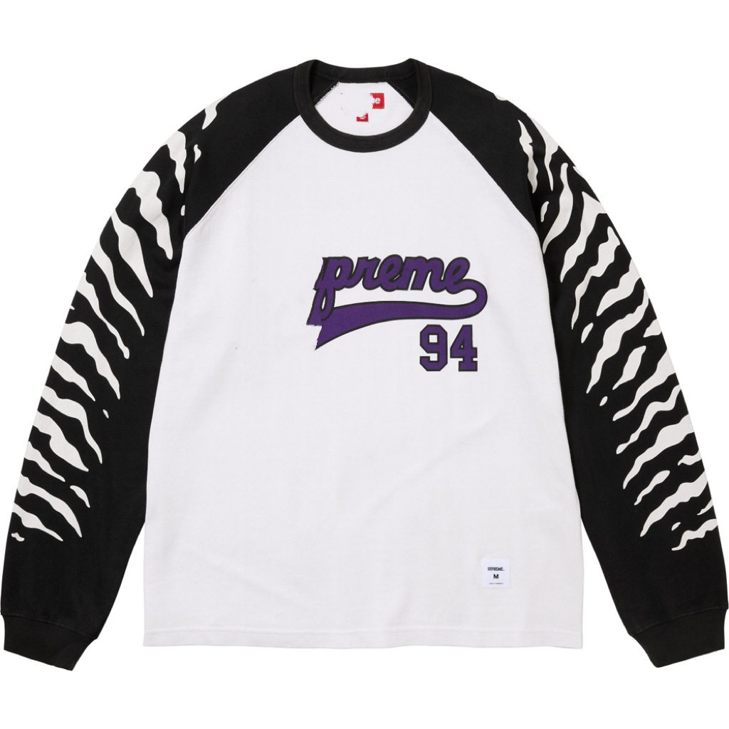 Supreme Sweatshirt Preme 94 Tiger Stripe White