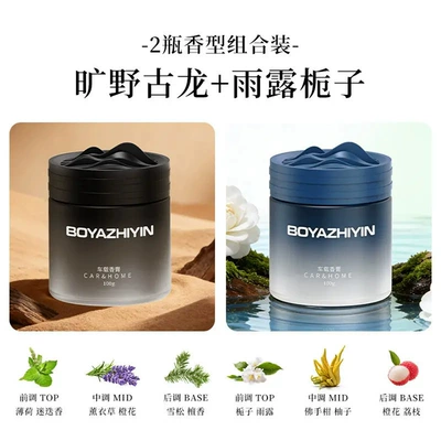 Car Perfume Aromatherapy – freshener, solid car fragrance - rain-dew-gardenia-wild-colognecar-air-freshener-2-bottles