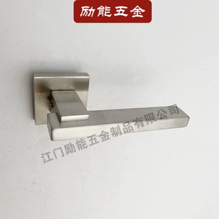 不锈钢实心304执手锁门把手 分体式方管方形精铸盖执手