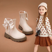 女童靴子儿童马丁靴2025新款秋冬季小女孩宝宝时尚短靴舒适小皮靴