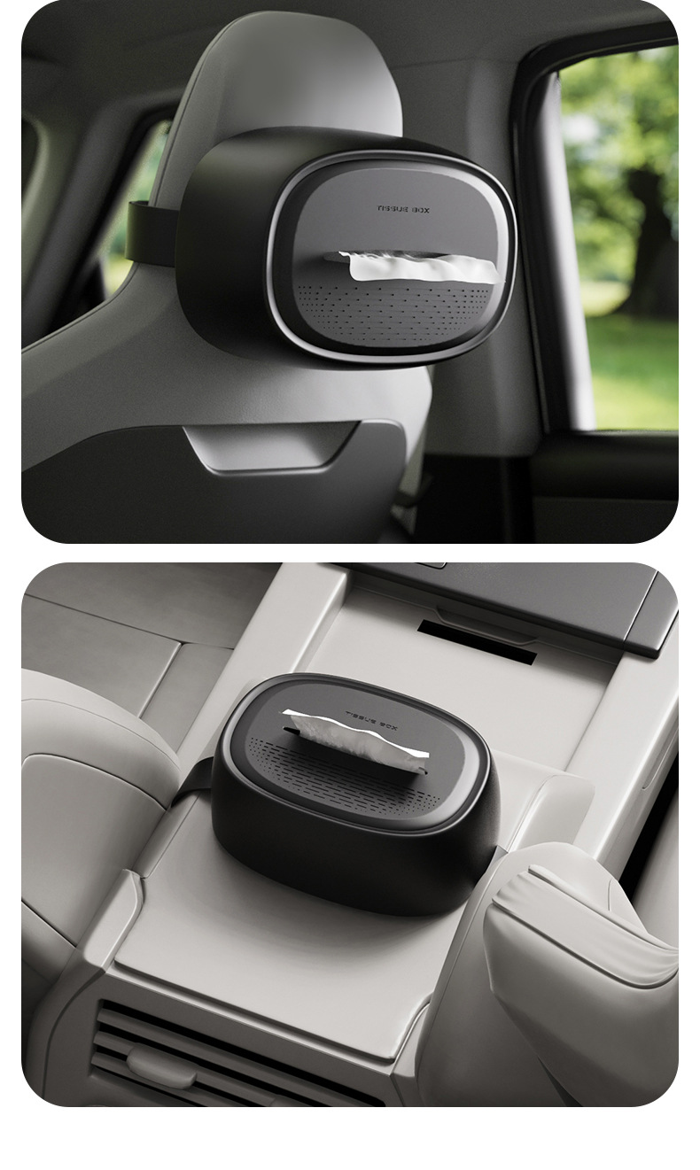 Creative Car Tissue Box Hanging Silicone Tissue Box Set Car Central Control Armrest Box Seat Tissue Storage Box