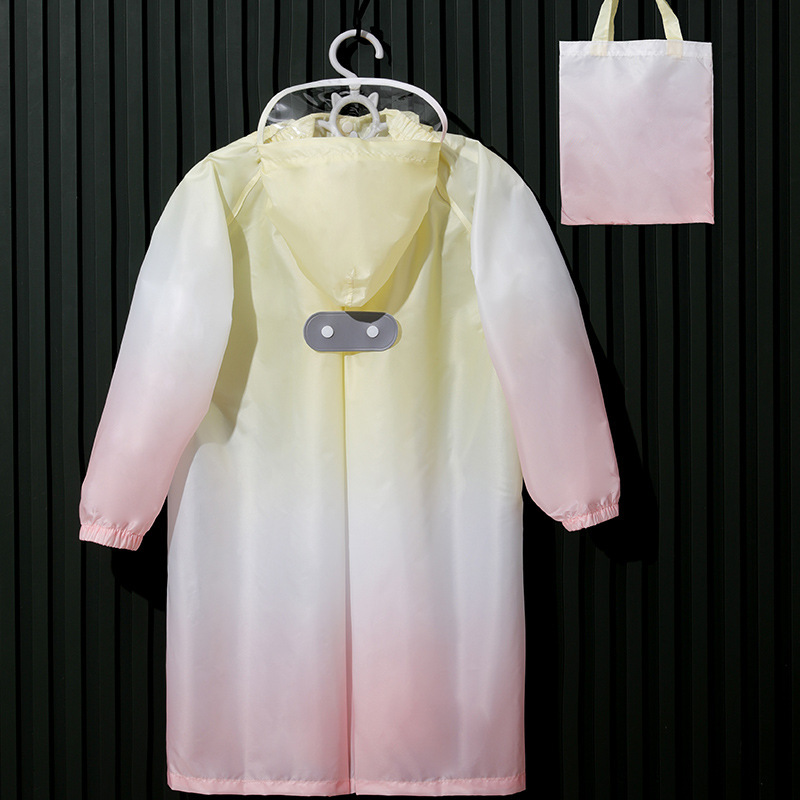 Children's Raincoat 2025 Summer New Style for Older Kids, Gradient Color, Lightweight and Portable, Baby Rain Poncho for Boys and Girls