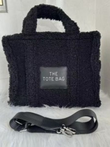 Autumn and Winter New Imitation Teddy Roll Plush Tote Bag Large Capacity Shopping Bag Wide Shoulder Strap Crossbody Bag