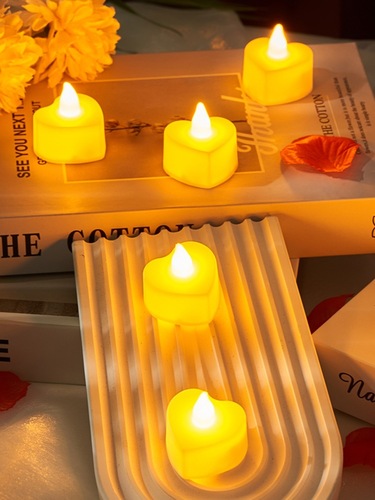 仿真LED电子蜡烛灯浪漫情调创意求婚布置道具用品氛围装饰送花瓣
