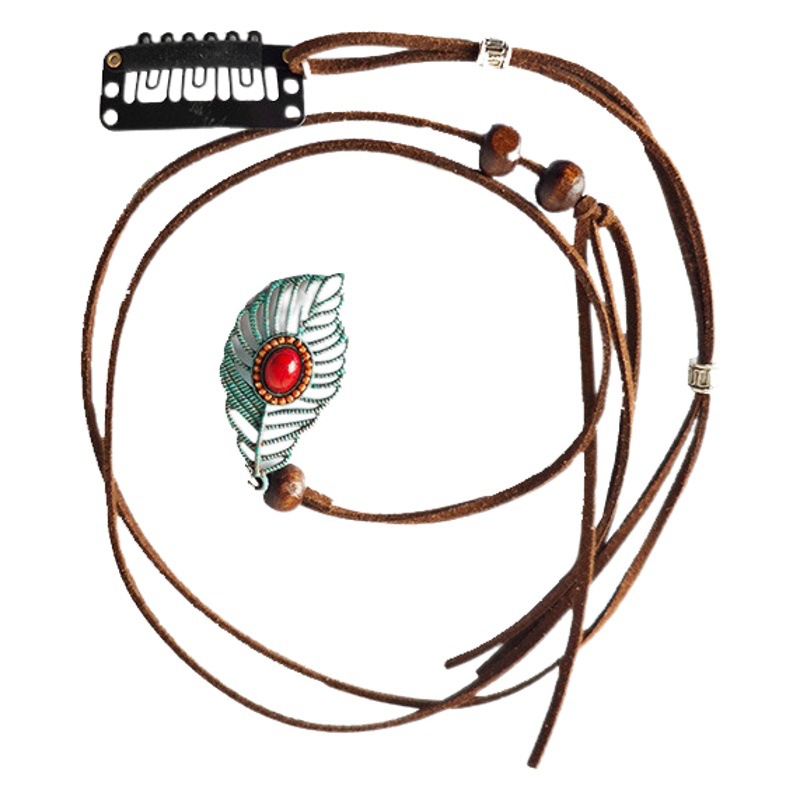 Ethnic style bohemian head accessories colorful hair rope travel bun hair accessories tassel hair band ancient style bundle hair crown