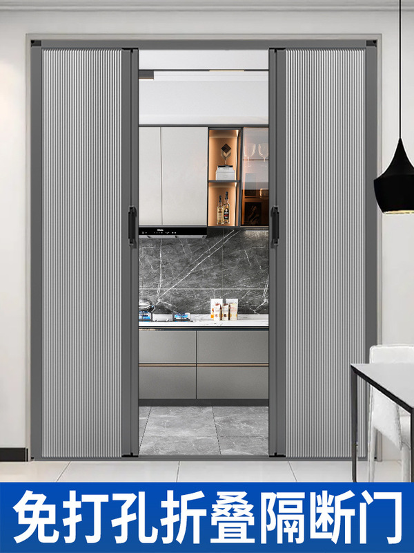 Folding Door Open Kitchen Partition Door Bathroom Toilet Honeycomb Sliding Door Popular Simple Balcony Bathroom Door