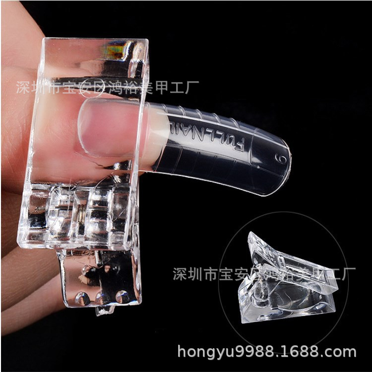 Extensión de uñas Ajuste de uñas extensión de clip de cristal molde de uñas clip de fijación herramienta de uñas clip de pegamento de cristal