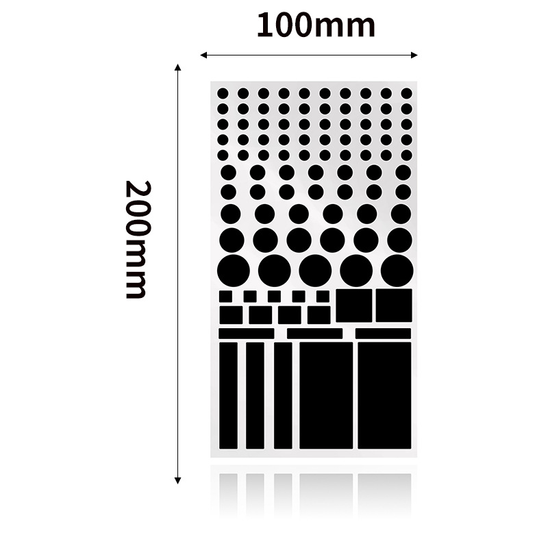 100개 모양 검정색 음영 스티커, 완전 음영 스티커, 이 단가는 1개당 가격입니다.