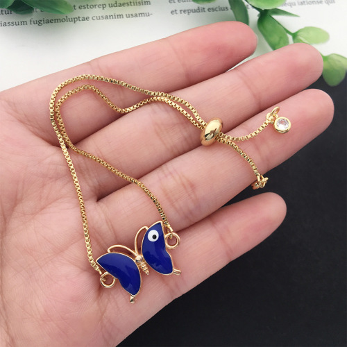 5pcs DIY evil eye pendant starfish butterfly double orifice connection diy bracelet necklace pendant jewelry accessories