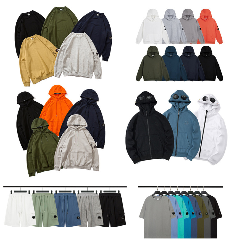 2024 Amazon Autumn and Winter Cp Casual Fine Cotton Pullover Hooded Sweatshirt for Men and Women Company Round Lens Style Ins