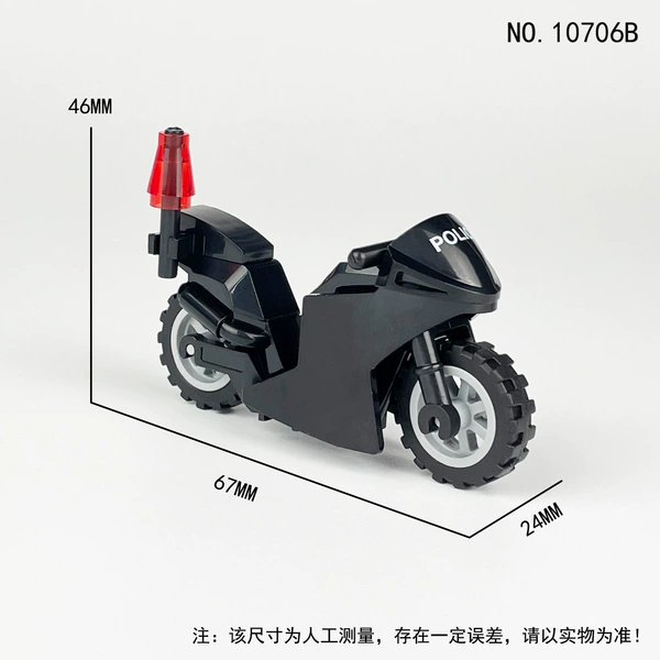 10706B Black Panther Patrol Motorcycle (If you want one, take a photo directly)