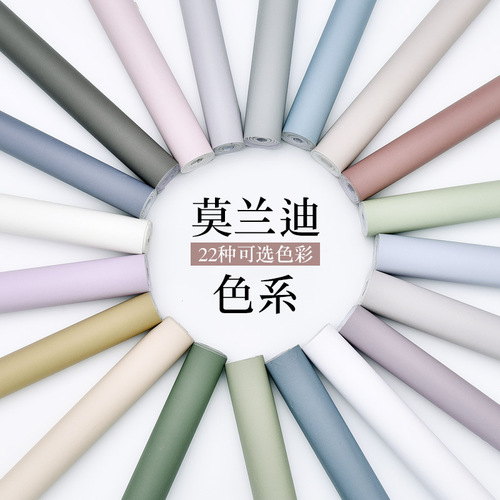 Cross-border manufacturers wholesale self-adhesive wallpaper stickers waterproof and oil-proof rental room wall renovation bedroom bedside wallpaper