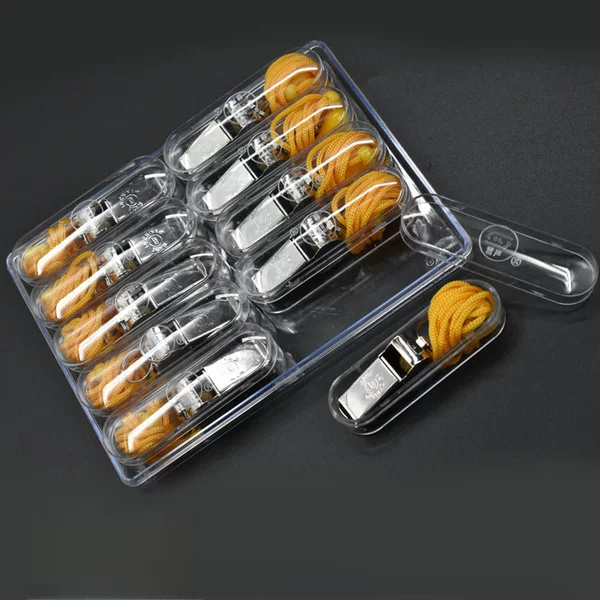 Thunder Whistle Stainless Steel 201 Metal Whistle Traffic Police Fire Outdoor High-Pitched Whistle for Football Basketball Referees