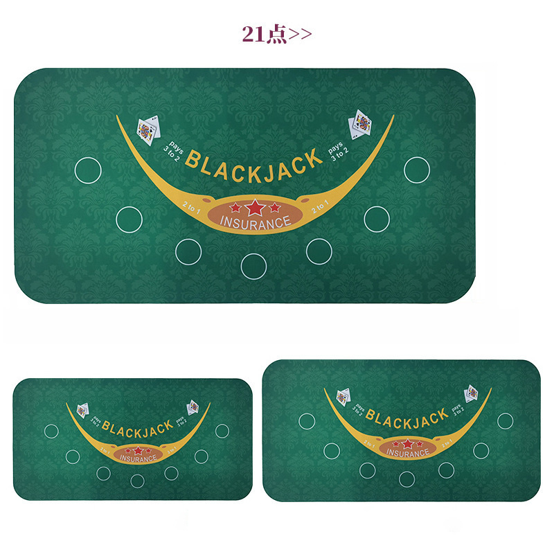 Texas poker estera de mesa Baijia dados paño estera de mesa redonda chip de juego de la tarjeta de Jack Negro alfombra de goma personalización