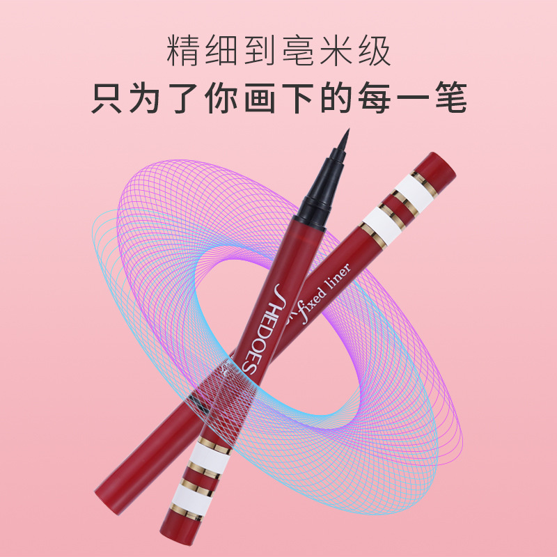 Tailandia, el mismo estilo, tubo rojo Shedoes al por mayor transfronterizo, impermeable, de secado rápido, no fácil de manchar, delineador de ojos, juego de 12 piezas image 3