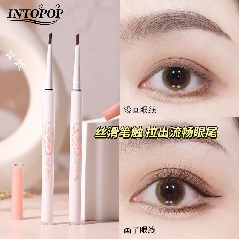 INTOPOP Slim, окрашенная, гелевая подводка для век с плоским стержнем, плавно формуется, против царапин, не слипается, стойкая подводка для макияжа для женщин
