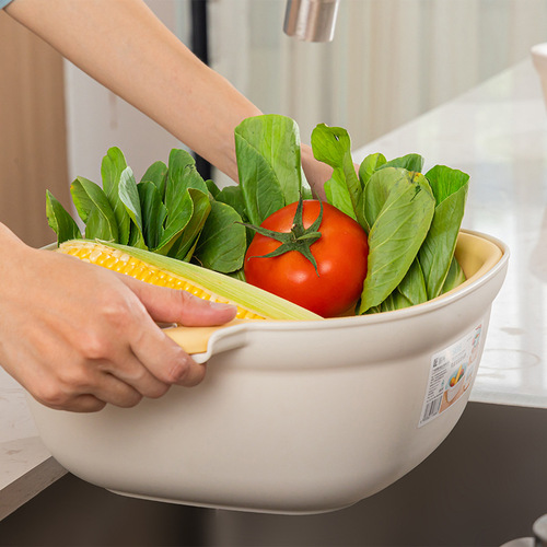 Zhenxing thickened double-layer drain basket large and small plastic sink drain screen kitchen drain basket washing fruit basket