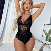 Кружевной комплект женского белья, приталенный комплект‑боди, сексуальный, S–XXL