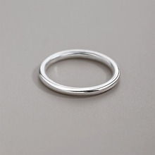999镀银素圈戒指女小众设计日式轻奢精致高级感指环时尚食指戒