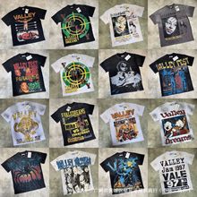 Vale sports Valley Dreams水洗做旧印花欧美嘻哈宽松短袖Tee恤男