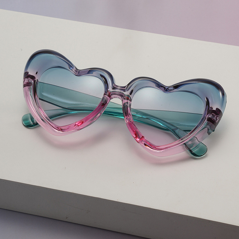 2025新款充气膨胀儿童爱心眼镜桃心宝宝太阳镜小孩墨镜SUNGLASSES|undefined