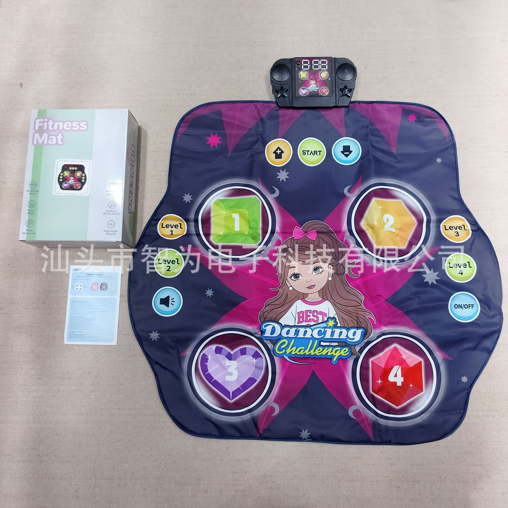 R02 Cross-Border Bestseller Light-Up Single-Person Dance Mat for Early Education, Parent-Child Interactive Puzzle Dance Training Mat, Original Factory Supply