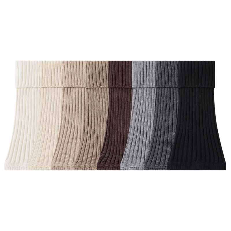 Calcetines de punto de lana de color puro, calcetines de pila, calcetines de pantorrilla japoneses, otoño e invierno, mangas de pierna jk, calcetines Haining simples y versátiles