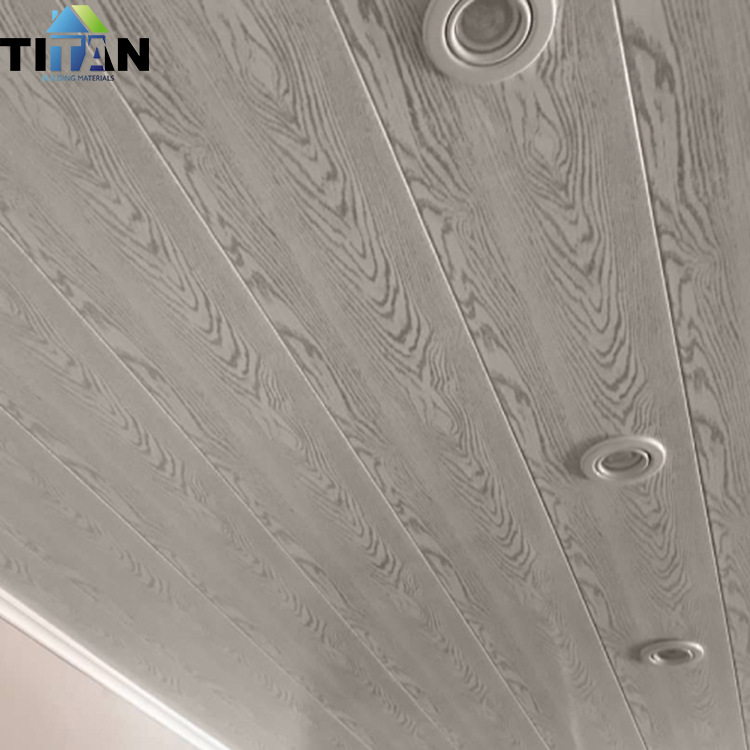 Tablero de impresión de refuerzo de PVC ancho 20cm tablero de cóncava medio tablero de decoración de interiores blanco tablero de exportación de pvc panel de comercio exterior