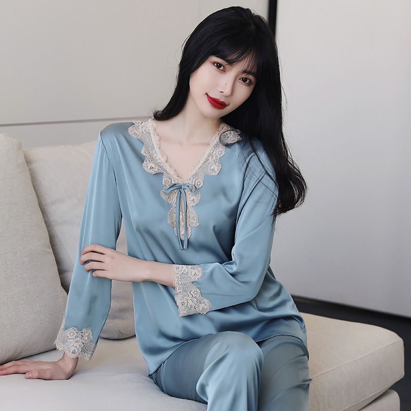 21 new spring, summer and autumn Ice Silk home home shake voice live network red Korean ice silk pajamas can be a generation of hair