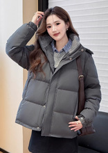 2025新款羽绒服女短款学生加厚连帽宽松冬季时尚学院风外套爆款