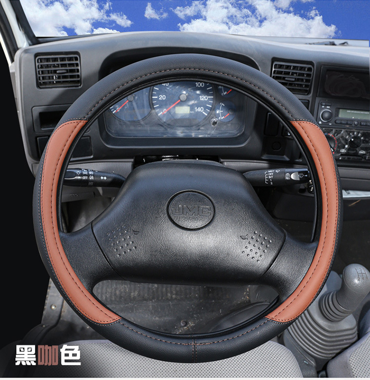 Crane steering wheel cover 40 42 45 47cm crane truck bus bus handle cover four seasons leather