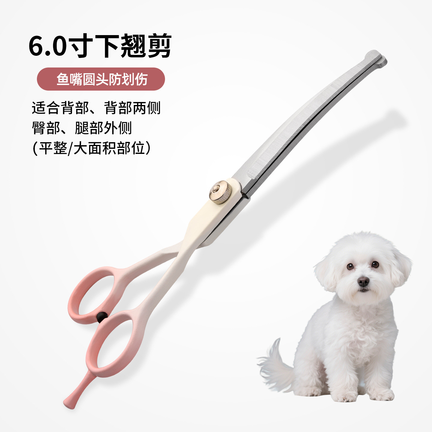 Kit de tijeras profesionales para peluquería canina, incluye tijeras curvas