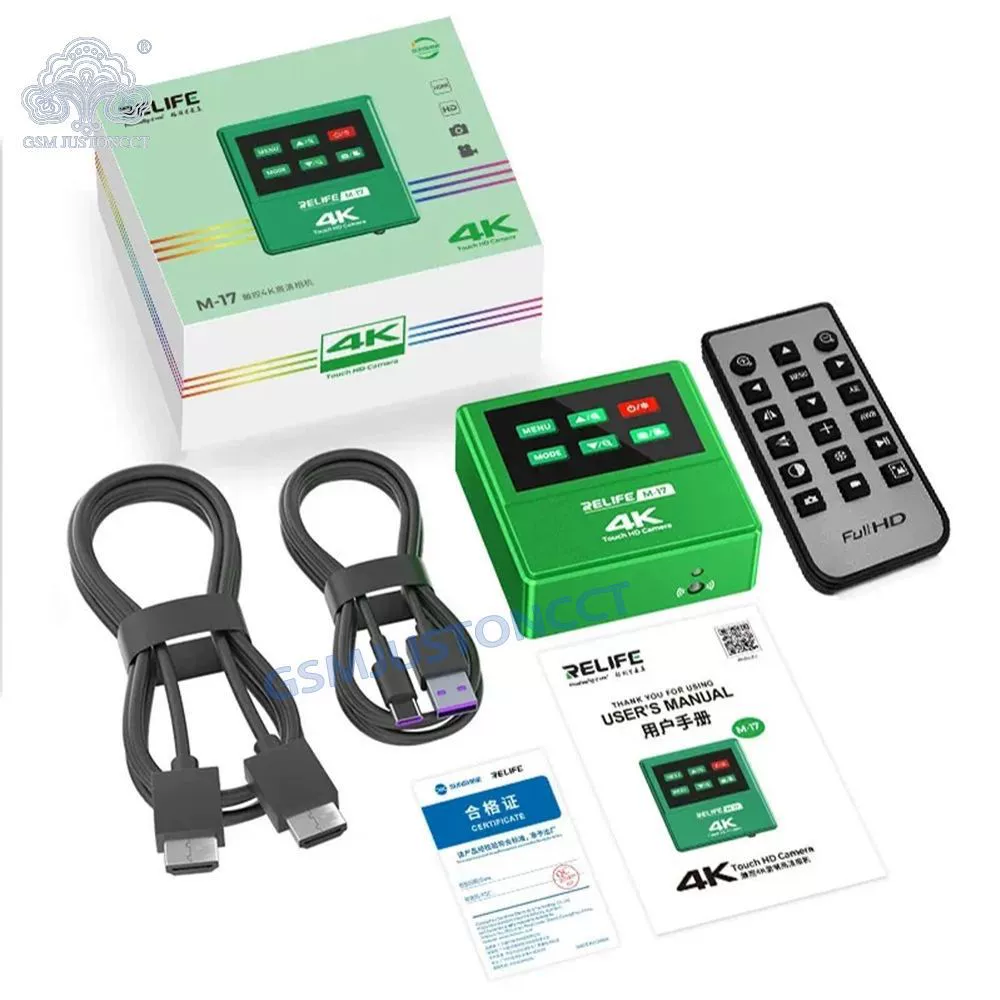 Xinxun Tool RELIFE тринокулярный микроскоп, посвященный M-17 сенсорная камера 4K HD видео HDMI-дисплей