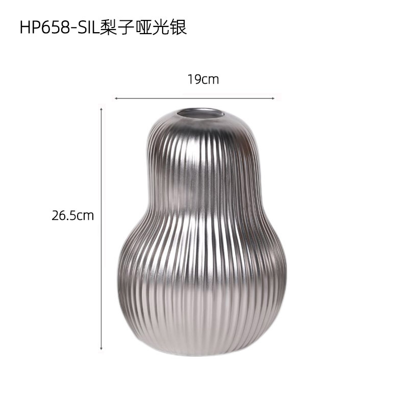 HP658-SIL gran pera plata mate