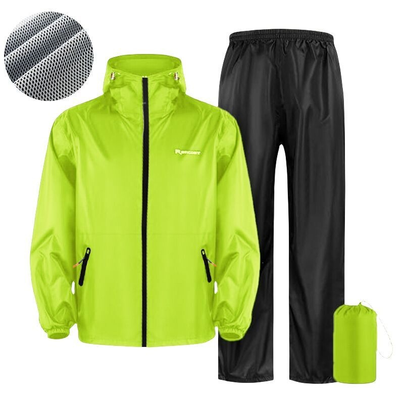 Men's summer ultra-thin raincoat and rain pants set, full-body rainproof, suitable for delivery riders, sun-protective, breathable, waterproof rainwear
