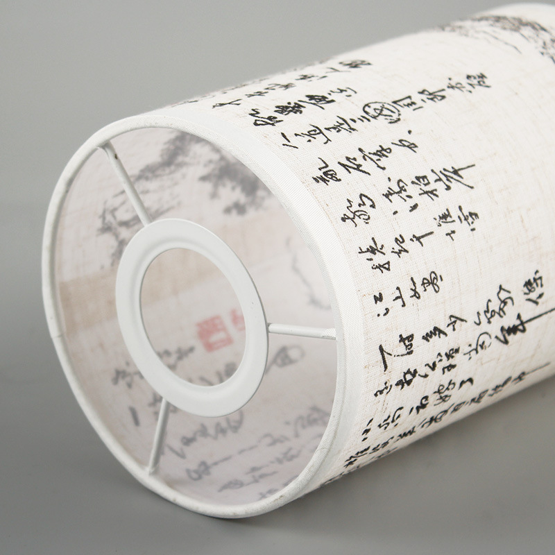 lámpara de escritorio simple caligrafía antigua lámpara de dormitorio lámpara de lámpara creativa estilo chino antiguo poesía lámpara de cama lámpara de lámpara
