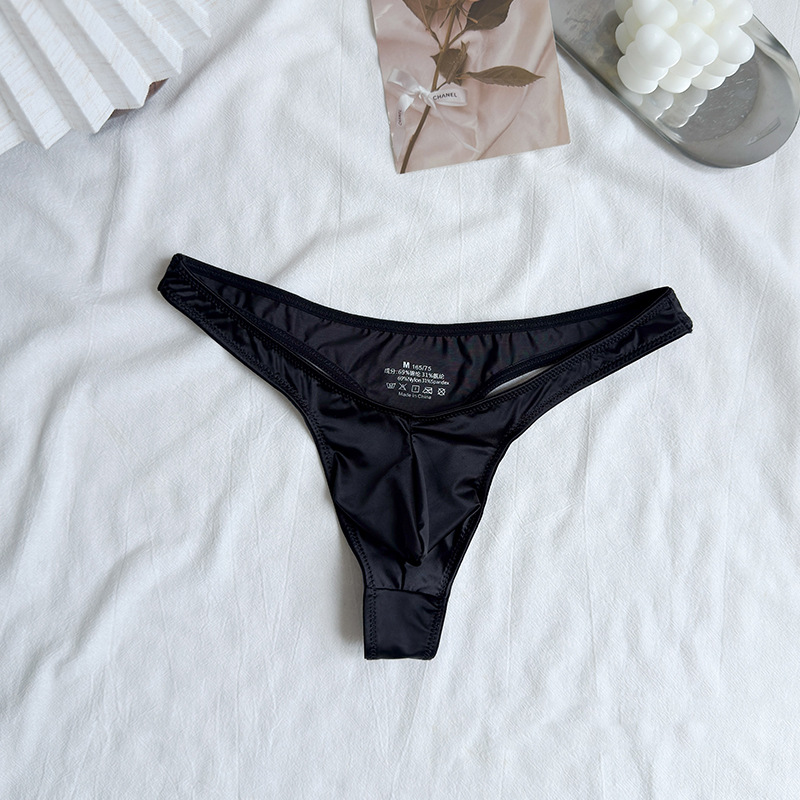 Nuevos calzoncillos de seda de hielo para hombres de cintura baja, pantalones de tela lisa y resbaladiza, pantalones delgados y sensuales para hombres y jóvenes image 6