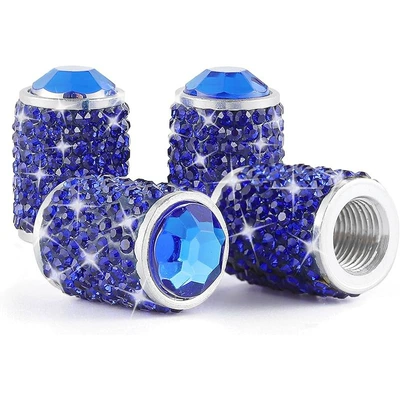 with Sealing Ring Car Tire Cover | valve - blue-diamond-pack-of-4