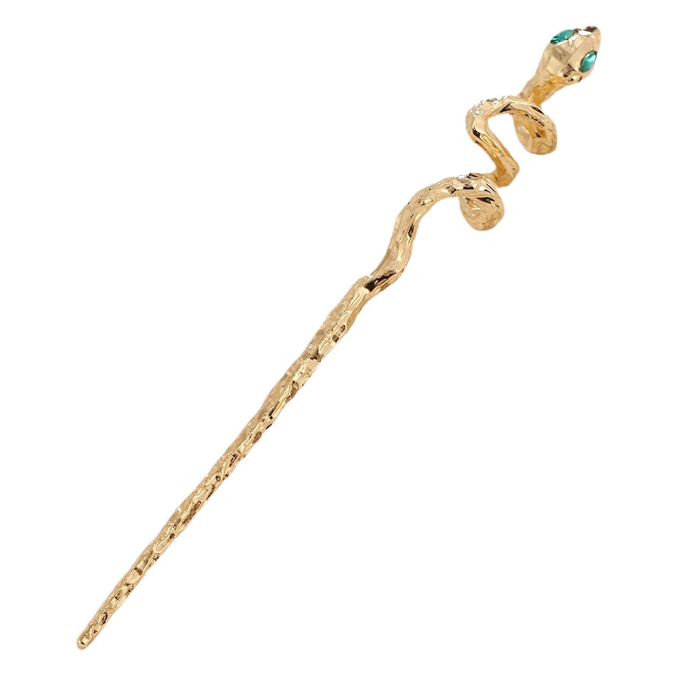 Europa y América en forma de serpiente horquilla moderno simple estilo frío de alta calidad de metal palillos nuevo estilo chino horquilla de serpiente nicho femenino