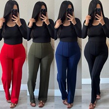 S 31438 Elegant Flared Trousers ͨ��΢������ �羳ŷ��